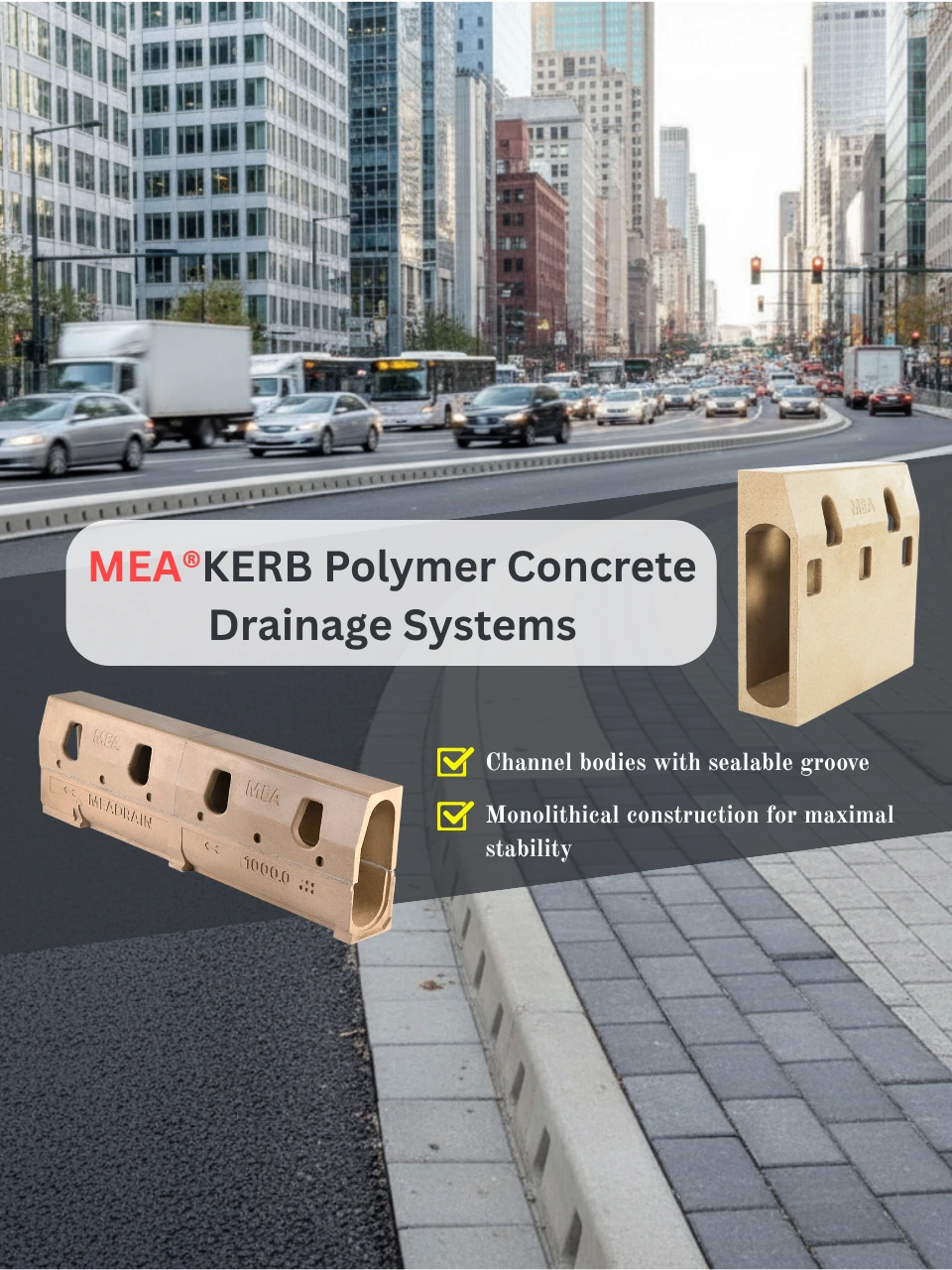 MEA KERB Polymer Concrete Drainage Systems